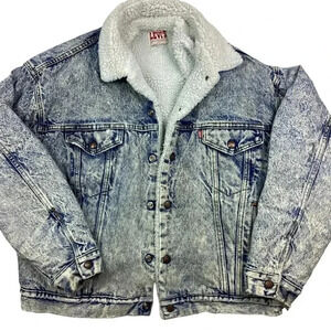 Vintage Levi’s  acid wash denim Sherpa